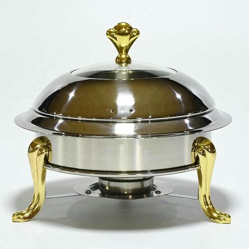 Foods Warming Tray, Stainless Steel Buffet Serving Heater with Glass Plate, Catering Hot Pot Set for Events,Silver Ceramic 20Cm in Saudi Arabia