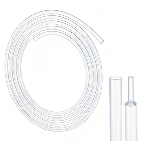 5 Meter(16.4ft) 4mm OD Heat Shrink Tubing Roll 2:1 Ratio Waterproof Heat Shrink Tubing Insulation Sealing Wear-Resistant Clear Shrink Tube Suitable for Wire/Electronic Component Protection in Saudi Arabia