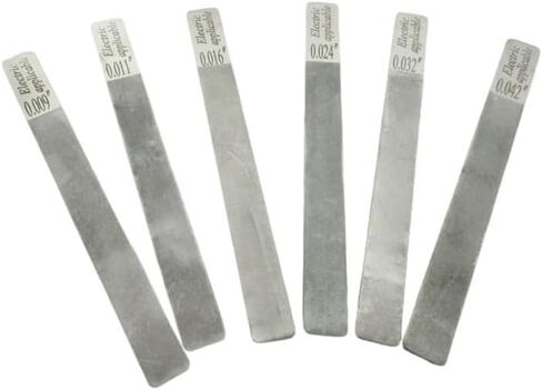 6Pcs Gauged Nut Slotting File Set for Electric Guitar, Measuring Acoustic 12-53, Electric 09-42, Electric 10-46, Stainless Steel Luthier Repair Tool For Adjusting / Crowning Fret Slots, (electric 10-46) in Kuwait
