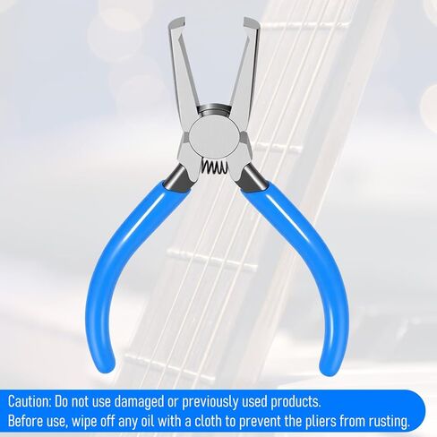 Fret Removal Pliers, Flat Head Guitar Fret Puller Tool with Blue Rubber Coating, Precision Cutting Pliers, Multifunctional Cutter Tool for Acoustic Eelectric Guitar Bass in Saudi Arabia