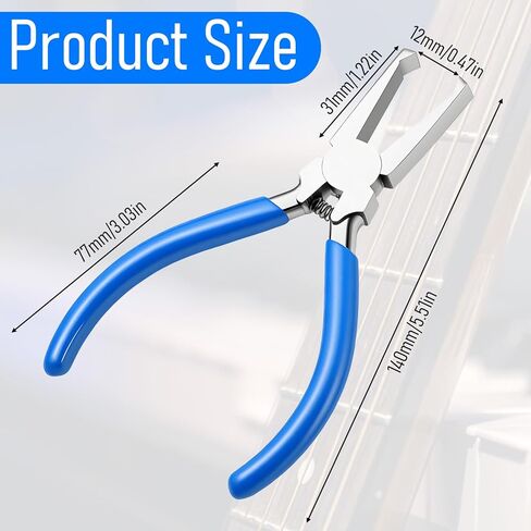 Fret Removal Pliers, Flat Head Guitar Fret Puller Tool with Blue Rubber Coating, Precision Cutting Pliers, Multifunctional Cutter Tool for Acoustic Eelectric Guitar Bass in Saudi Arabia