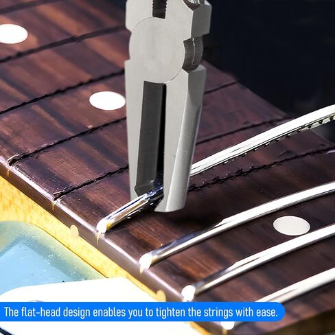 Fret Removal Pliers, Flat Head Guitar Fret Puller Tool with Blue Rubber Coating, Precision Cutting Pliers, Multifunctional Cutter Tool for Acoustic Eelectric Guitar Bass in Saudi Arabia