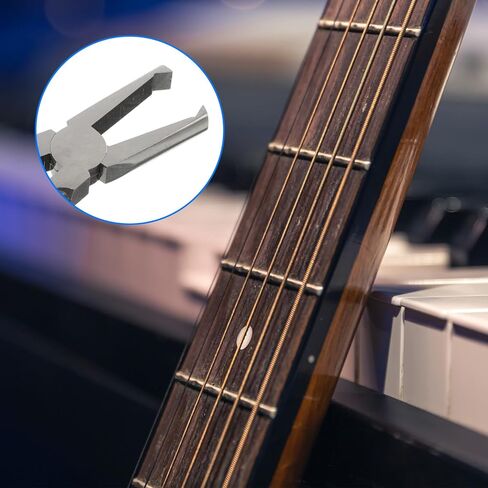 Fret Removal Pliers, Flat Head Guitar Fret Puller Tool with Blue Rubber Coating, Precision Cutting Pliers, Multifunctional Cutter Tool for Acoustic Eelectric Guitar Bass in Saudi Arabia