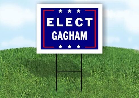 ELECT GAGHAM - Single Sided Yard Sign Road Sign with Stand - Driveway Signs for Street, Lawn, Block, House, Real Estate - Yard Signs, Custom Sign, Personalized Signage - 18" x 24" in Saudi Arabia