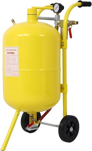 أداة تفجير الرمل بسعة 10 جالون، مجموعة تفجير الرمل بضغط 125 رطل لكل بوصة مربعة مع 4 فوهات سيراميك، أداة كاشطة محمولة لإزالة الصدأ والطلاء والبقع in Kuwait