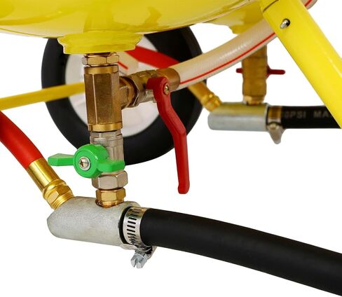 خزان مزدوج للصودا الكاشطة، 2 × 10 جالون وسائط مكبرة بسعة كاشطة 100 رطل، آلة تفجير الرمل شديدة التحمل للسيارات والمعادن والأسطح in Kuwait