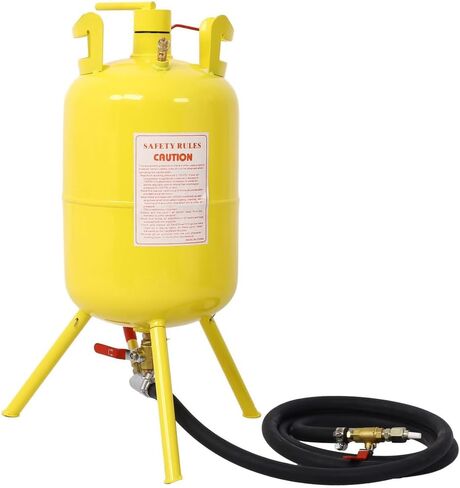 مكنسة رملية سعة 5 جالون، أداة تفجير رملية محمولة ذات وعاء ضغط مع مسدس تفجير، خزان تفجير كاشط للوسائط الهوائية لإزالة الصدأ والطلاء والأكسدة in Kuwait