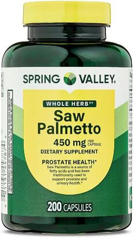 كبسولات H4U سبرينج فالي العشبية الكاملة بالميتو المنشاري 450 مجم، مكمل عشبي لدعم صحة الرجال والصحة البولية، 200 كبسولة in Kuwait