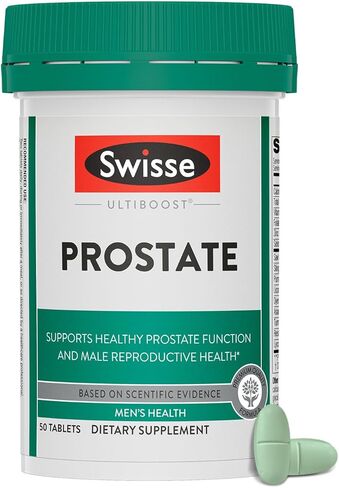 Swisse Saw Palmetto Prostate Supplement for Men | Reproductive Health & Prostate Support with Zinc, Selenium & Stinging Nettle | 50 Tablets in Kuwait