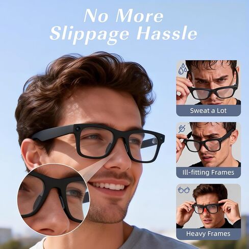Eyeglass Nose Pads Compatible with Ray-Ban Meta & More,10 Pairs Anti-Slip Silicone Nose Pads for Glasses, 2.5mm Heighten Airbag Cushions, Comfortable Adhesive Glasses Nose Pad in Kuwait