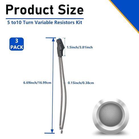 3 قطع من المقاومات المتغيرة من 5 إلى 10 دورات، متوافقة مع المقاومات المتغيرة Metra IBVR 5K Ohm لمقاومات متغيرة للسيارات من 5 إلى 10 دورات ومقاومات قابلة للتعديل من 0 إلى 5K للمعدات الصوتية in Kuwait