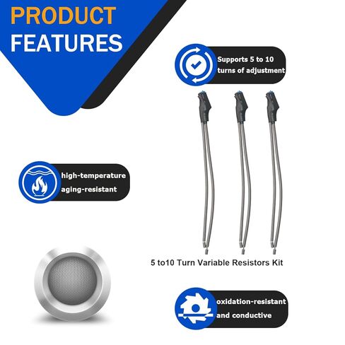 3 قطع من المقاومات المتغيرة من 5 إلى 10 دورات، متوافقة مع المقاومات المتغيرة Metra IBVR 5K Ohm لمقاومات متغيرة للسيارات من 5 إلى 10 دورات ومقاومات قابلة للتعديل من 0 إلى 5K للمعدات الصوتية in Kuwait