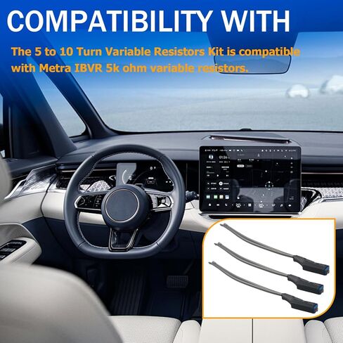 3 قطع من المقاومات المتغيرة من 5 إلى 10 دورات، متوافقة مع المقاومات المتغيرة Metra IBVR 5K Ohm لمقاومات متغيرة للسيارات من 5 إلى 10 دورات ومقاومات قابلة للتعديل من 0 إلى 5K للمعدات الصوتية in Kuwait