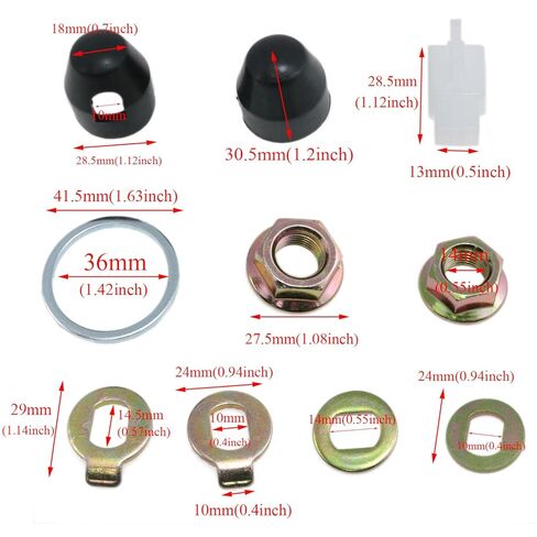 Electric Bicycle Wheel Lock Nuts E-Bike Hub Motor Mounting Screw Set M14 bass Bike hub nut Bike Safety Washers Motor Axle Bolt for Electric Bike Scooter 1 Set in Saudi Arabia