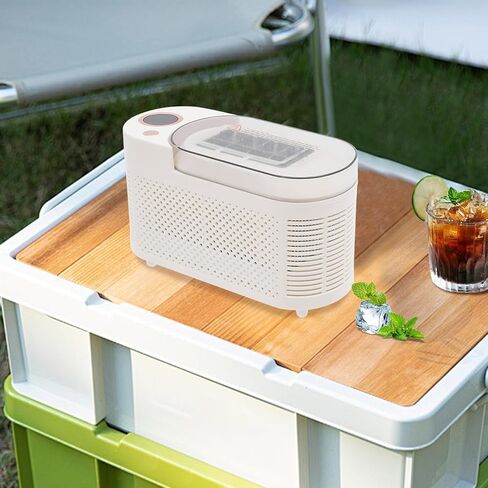 Fast Ice-Making Mini Countertop Ice Maker Portable Compact Design Low Noise Operation for Home Kitchen Office Car Travel RV Enthusiasts (White) in Saudi Arabia