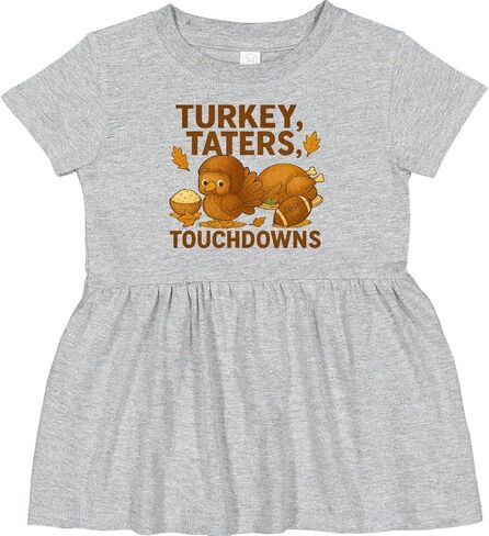 inktastic Thanksgiving Football Turkey Infant Dress in Saudi Arabia