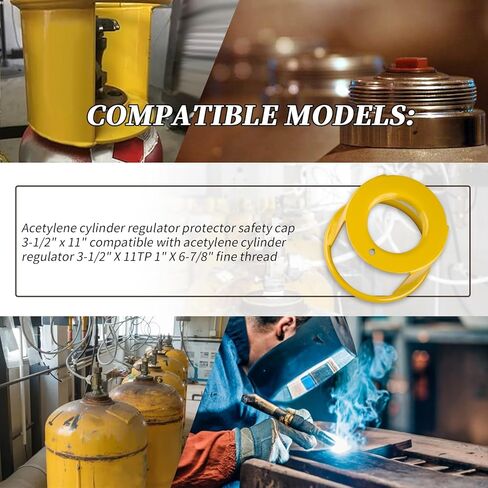 Acetylene Cylinder Regulator Protector Safety Cap(3-1/2" x 11") Compatible with Acetylene Cylinder Regulator Fine Thread Collar in Saudi Arabia