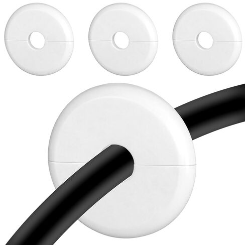 4PCS White Wall Grommet, 2.76'' Cable Hole Cover for Wall Cable Pass Through - Cord Hider Hider for Organizing TV Ethernet Starlink Cables, Protects Cords Decorates Holes in Saudi Arabia