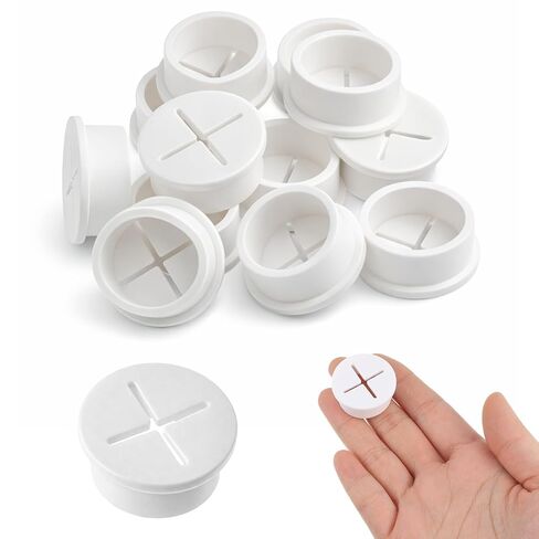 12 Pcs 1" Cable Cord Grommet Rubber Wire Grommets Desk Grommet White Desk Hole Cover for Cables Wire Hole Covers Furniture Desks Wall Holes Cover for Home Office Table Cable(White) in Saudi Arabia