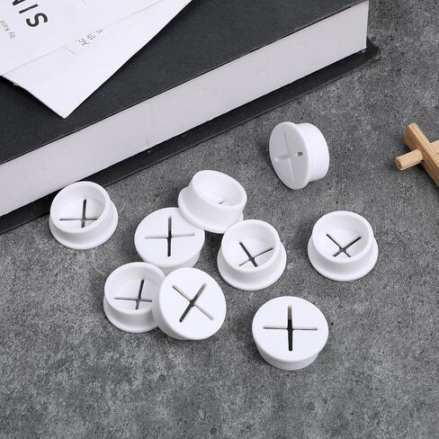 12 Pcs 1" Cable Cord Grommet Rubber Wire Grommets Desk Grommet White Desk Hole Cover for Cables Wire Hole Covers Furniture Desks Wall Holes Cover for Home Office Table Cable(White) in Saudi Arabia