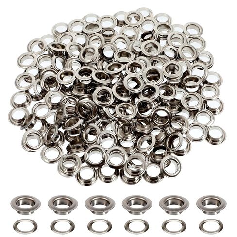 1000pcs Grommets Eyelets 3/8 Inch Metal Washers and Grommets Kit for Grommet Tool 10mm Grommets for Banners, Poster, Curtains, Clothes, Shoes, Leather, Canvas, Fabric, Belt Punching, Paper Crafts in Saudi Arabia