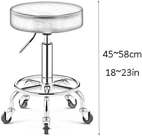 Stool with Wheels Vanity Chair Round Rolling Stools Heavy Duty Hydraulic for Shop Guitar Lab Tattoo Workbench Medical Adjustable Swivel Stool Chair (Style#2) in Saudi Arabia