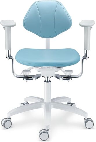 Microscope Doctor's Chair with 360 Degree Rotating Armrest,Adjustable Height and Backrest Angle Lifting Chair U-Series Skin Feel Leather Cushion (PLST-090) in Kuwait