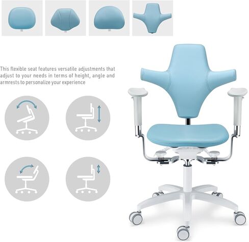 Microscope Doctor's Chair with 360 Degree Rotating Armrest,Adjustable Height and Backrest Angle Lifting Chair U-Series Skin Feel Leather Cushion (PLST-090) in Saudi Arabia