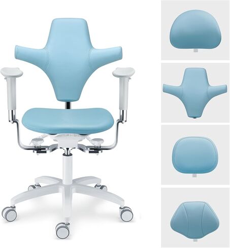 Microscope Doctor's Chair with 360 Degree Rotating Armrest,Adjustable Height and Backrest Angle Lifting Chair U-Series Skin Feel Leather Cushion (PLST-090) in Saudi Arabia