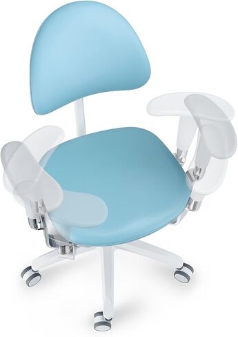 Microscope Doctor's Chair with 360 Degree Rotating Armrest,Adjustable Height and Backrest Angle Lifting Chair U-Series Skin Feel Leather Cushion (PLST-090) in Saudi Arabia