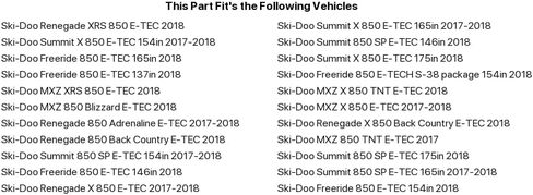 SPI Lwr Rh Latch Ski-Doo S/M يناسب 2018 Ski Doo Summit X 850 E-TEC Snowmobile - رقم الجزء المصنع: SM-12589R in Saudi Arabia