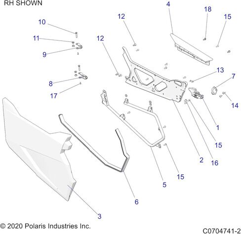 Polaris RZR Striker Weld، يمين، جزء OEM الأصلي 1021238، الكمية 1 in Kuwait
