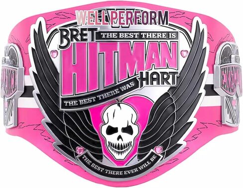 Bret Hart Hitman World Heavyweight Wrestling Championship Title Belt Replica, Universal Championship Title Belt - Adult Size, 2mm in Saudi Arabia