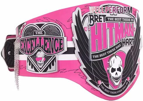 Bret Hart Hitman World Heavyweight Wrestling Championship Title Belt Replica, Universal Championship Title Belt - Adult Size, 2mm in Saudi Arabia