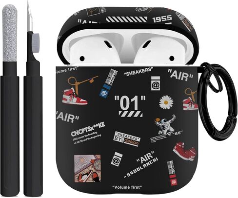 لحالة Apple Airpods 2nd Generation ، فإن Airpods Soft Shockproving 2 Case Cover Cover for Girls Women with keychain for Airpods 2nd/1st actions with lock ، cherry dot in Kuwait