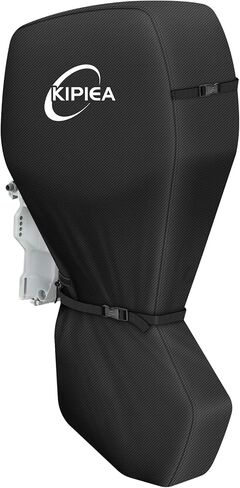 Kipiea 1300D Outboard Motor Cover Heavy Duty Waterproof, Trailerable Full Boat Engine Cover Anti UV, No Tears & No Fading, Boat Motor Cover Fit for Motor 115-150HP (100" Circumference x 75" Height) in Saudi Arabia