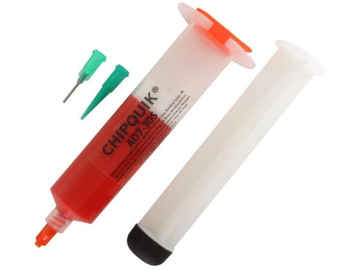 CHIP QUIK AD7-30S Thermoset Chip Bonding Epoxy (أحمر) 30 جم/30 سم مكعب حقنة (لاصق/غراء علاج حراري (حراري) in Saudi Arabia