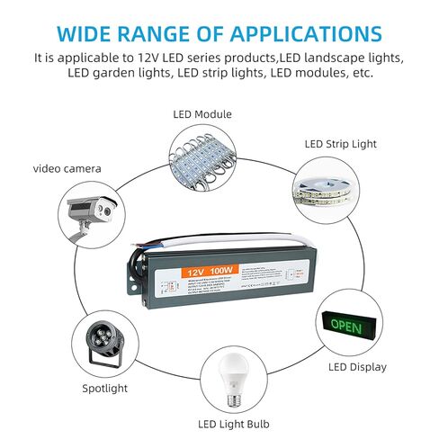 LED إمدادات الطاقة 60Watts مقاومة للماء IP67 محول سائق LED محول سائق الطاقة LED محول 110V-250VAC إلى 12VDC محول الجهد الثابت LED إمدادات الطاقة لضوء الشريط LED في الهواء الطلق in Kuwait