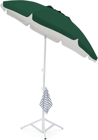 JEAREY 6.5ft Sun Shade Umbrellas, Portable Umbrella with Stand, Lightweight Sun Protection Free Standing Sport Umbrella for Outdoor Sports, Camping, Fishing, Patio, Beach, Yellow in Saudi Arabia