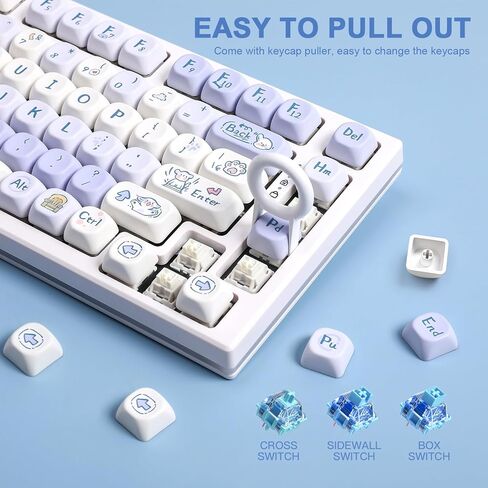 Keycaps- مجموعة مفاتيح Keycaps Double Shot PBT ، Rome Minimalist Style 161 مفتاح ، مناسبة ل 65 ٪ 75 ٪ 80 ٪ 98 ٪ 100 ٪ جميع أنواع لوحات المفاتيح الميكانيكية مع عمود متقاطع ، مع مجتذب المفاتيح in Kuwait