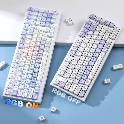 Keycaps- مجموعة مفاتيح Keycaps Double Shot PBT ، Rome Minimalist Style 161 مفتاح ، مناسبة ل 65 ٪ 75 ٪ 80 ٪ 98 ٪ 100 ٪ جميع أنواع لوحات المفاتيح الميكانيكية مع عمود متقاطع ، مع مجتذب المفاتيح in Kuwait
