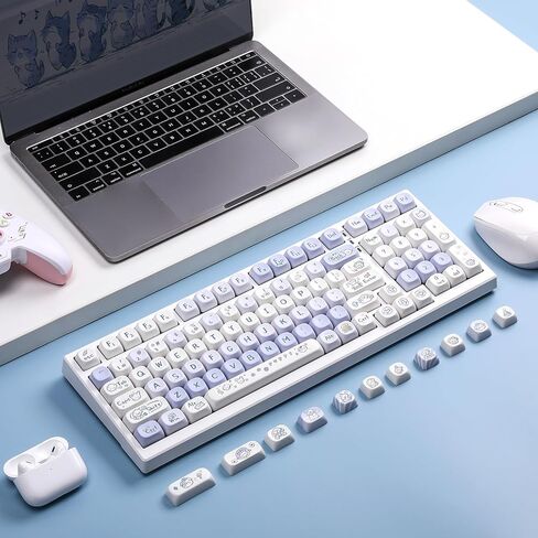 Keycaps- مجموعة مفاتيح Keycaps Double Shot PBT ، Rome Minimalist Style 161 مفتاح ، مناسبة ل 65 ٪ 75 ٪ 80 ٪ 98 ٪ 100 ٪ جميع أنواع لوحات المفاتيح الميكانيكية مع عمود متقاطع ، مع مجتذب المفاتيح in Kuwait