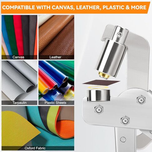 700 Sets 10mm (3/8") Grommet Kit, Gold & Silver Eyelets with Washers, Magnetic Lever Pliers for Canvas Tarps Leather Fabric, DIY Repair & Craft in Kuwait