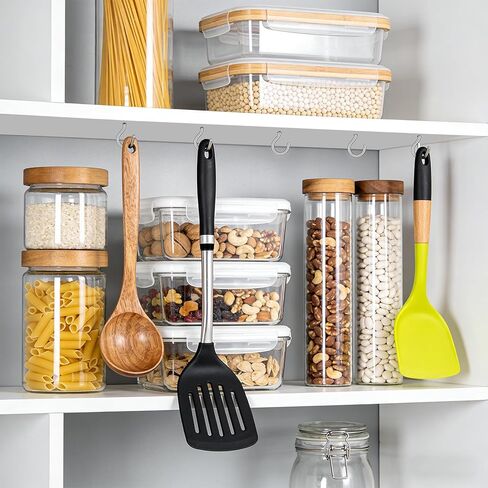 10 قطع 304 خطافات براغي من الفولاذ المقاوم للصدأ، 2.6 بوصة براغي خطافية شديدة التحمل، حلقة مفتوحة، خطافات سقف، شماعة لولبية، للاستخدام الداخلي والخارجي (فضي) in Kuwait