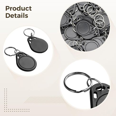 CUID Tag Keychain, 13.56Mhz, 100 Pcs Rewritable Card for Programmer, Card for Attendance and Access Control in Saudi Arabia