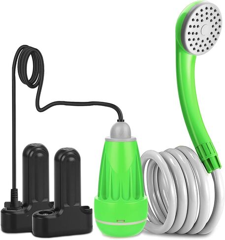 دش محمول Innhom ، 8000 مللي أمبير في الساعة مضخة دش التخييم القابلة لإعادة الشحن مع عرض LED و IPX8 مقاوم للماء ، دش معسكر كهربائي في الهواء الطلق ، مثالي للتخييم ، السفر ، غسل السيارات in Kuwait