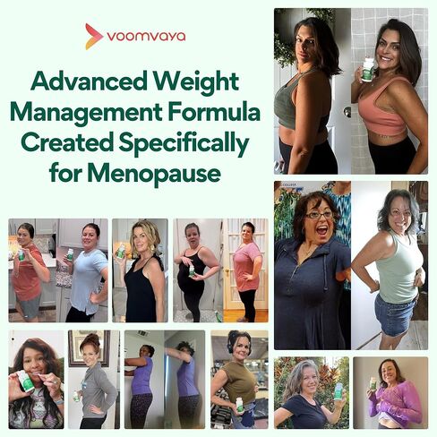 VoomVaya MenoSlim المتقدم لفقدان الوزن بعد انقطاع الطمث للنساء - مكملات انقطاع الطمث للنساء مع البربرين والكوهوش الأسود والأشواغاندا والأكتيبونين - 60 كبسولة in Kuwait