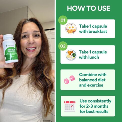 VoomVaya MenoSlim المتقدم لفقدان الوزن بعد انقطاع الطمث للنساء - مكملات انقطاع الطمث للنساء مع البربرين والكوهوش الأسود والأشواغاندا والأكتيبونين - 60 كبسولة in Kuwait