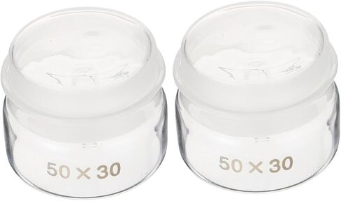 2pcs Laboratory Weighing Bottles Set Low Profile Glass Sampling Jars with Lid 50x30mm Chemical Experiment Glassware for Precise Measurement and Lab Use in Saudi Arabia