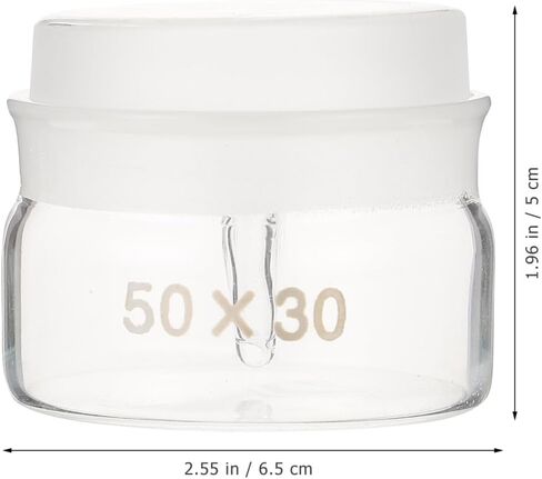 2pcs Laboratory Weighing Bottles Set Low Profile Glass Sampling Jars with Lid 50x30mm Chemical Experiment Glassware for Precise Measurement and Lab Use in Saudi Arabia